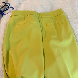 Rachel Zoe Lime Green High-Waist Dress Pants